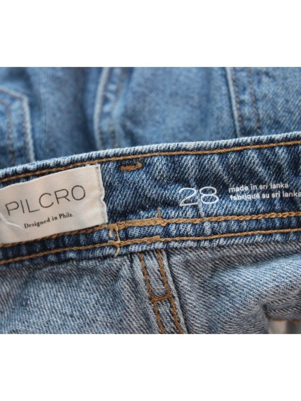 Anthropologie Pilcro Jeans Size 28 Relaxed Wide Leg Tapered Baggy Denim Boho - Picture 13 of 14